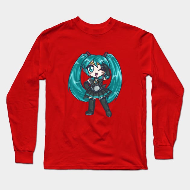 Sailor Miku Long Sleeve T-Shirt by CharismaCat